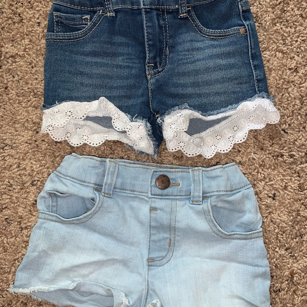 Little Girls Jean Shorts (2) - 3T
